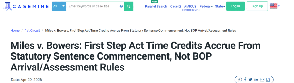 FEDERAL COURTS & BOP NEWS YOU CAN USE. - PHYSICIAN BOP-Prison CONSULTANTS